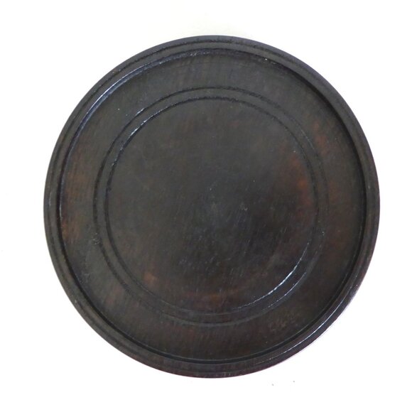 NEW 13” DECORATIVE GLASS CLOCHE DISPLAY DOME COVER HAND CARVED BLACK WOOD BASE - Picture 7 of 9